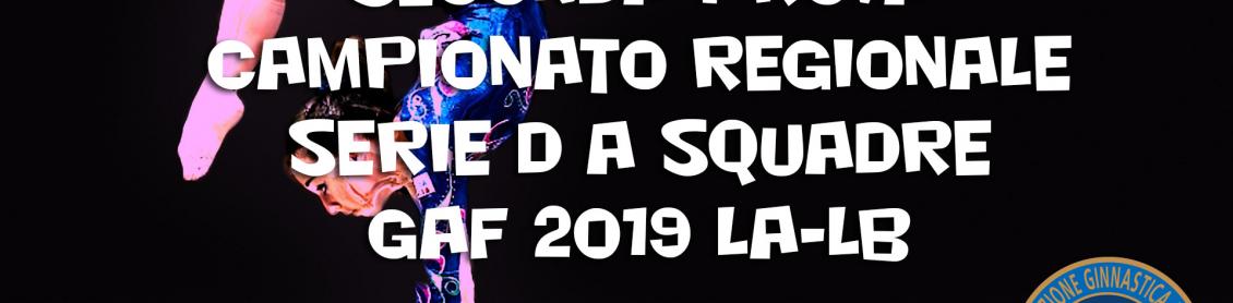 Seconda prova Campionato Regionale Serie D a squadre GAF 2019 LA-LB