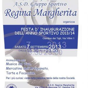 Volantino festa inaugurazione anno sportivo 2013/14